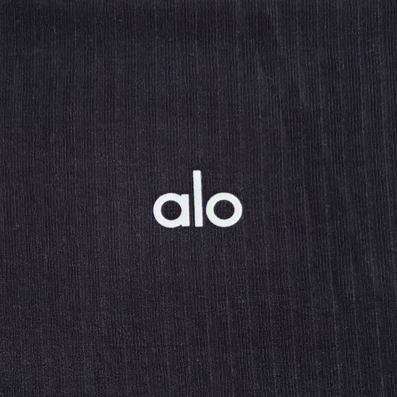 alo Black Ribbed Sea Coast Cropped Turtleneck Tank size Small - Picture 8 of 10